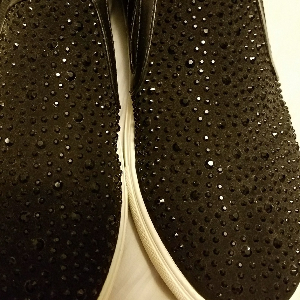 Slip on sparkle shoes
